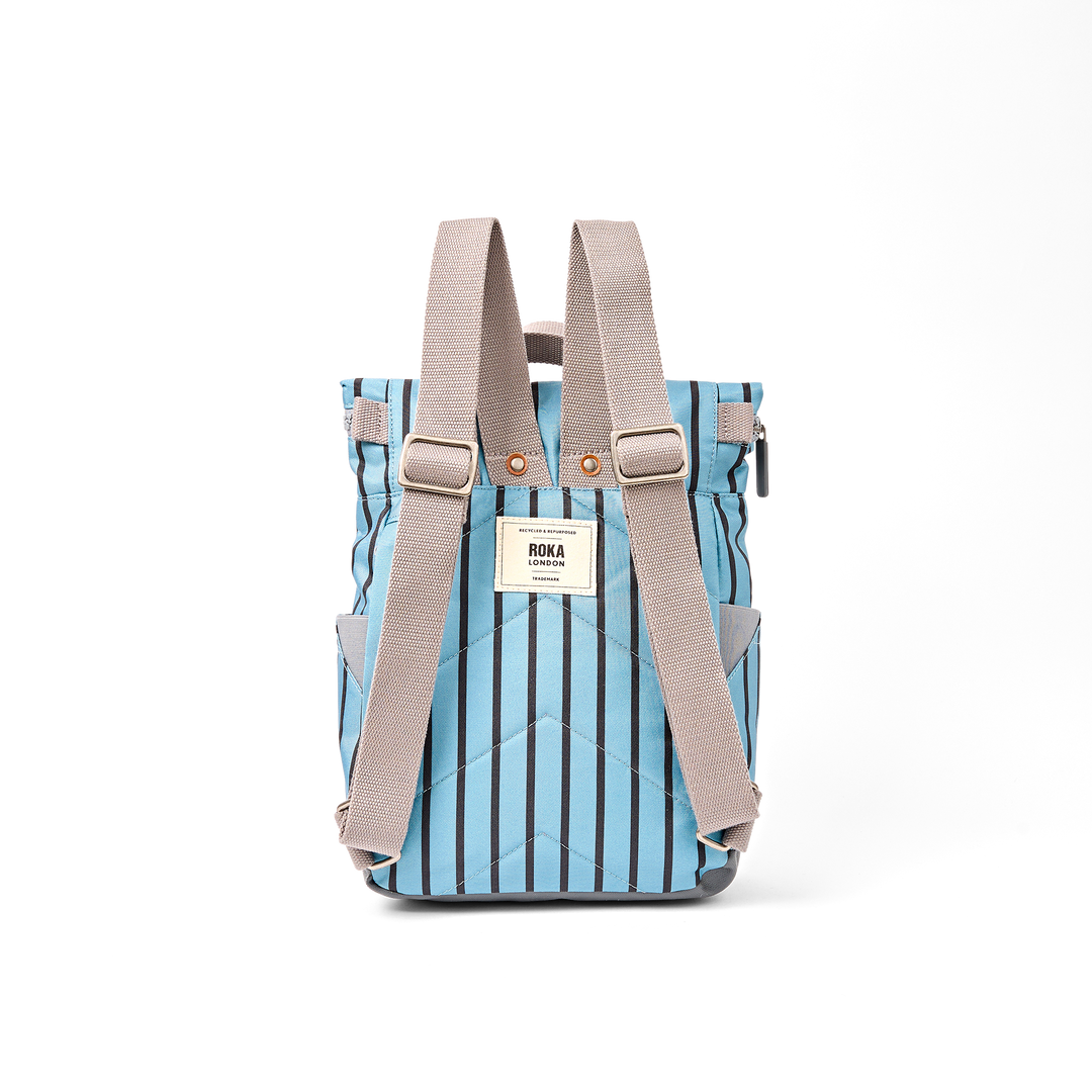 Canfield Roll Top Backpack in Blue Stripe