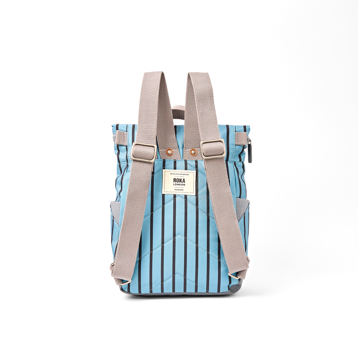 Canfield Roll Top Backpack in Blue Stripe