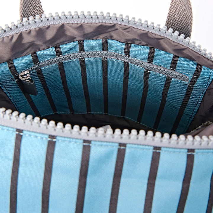 Canfield Roll Top Backpack in Blue Stripe