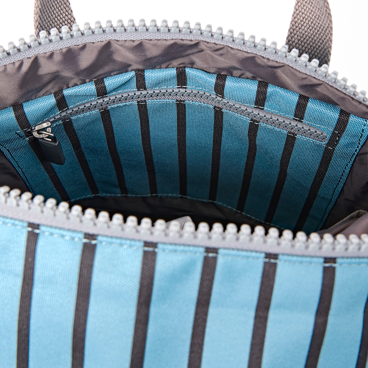 Canfield Roll Top Backpack in Blue Stripe