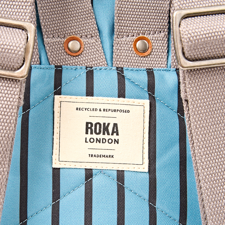 Canfield Roll Top Backpack in Blue Stripe