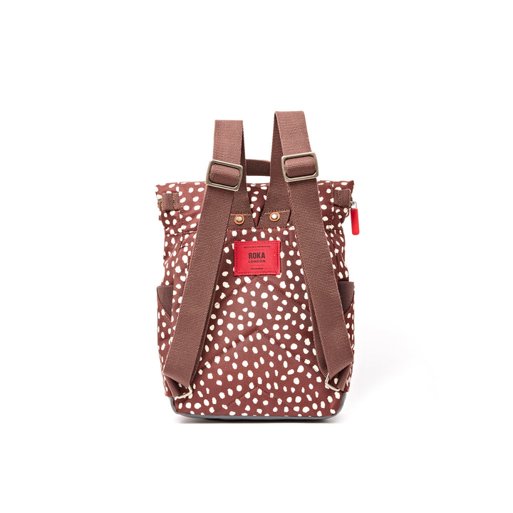 Canfield Roll Top Backpack in Brown Dot