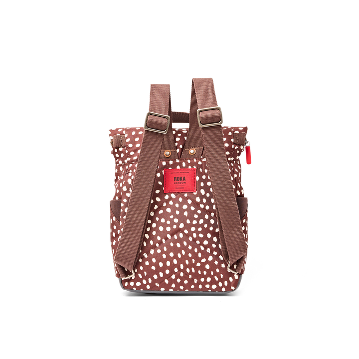Canfield Roll Top Backpack in Brown Dot