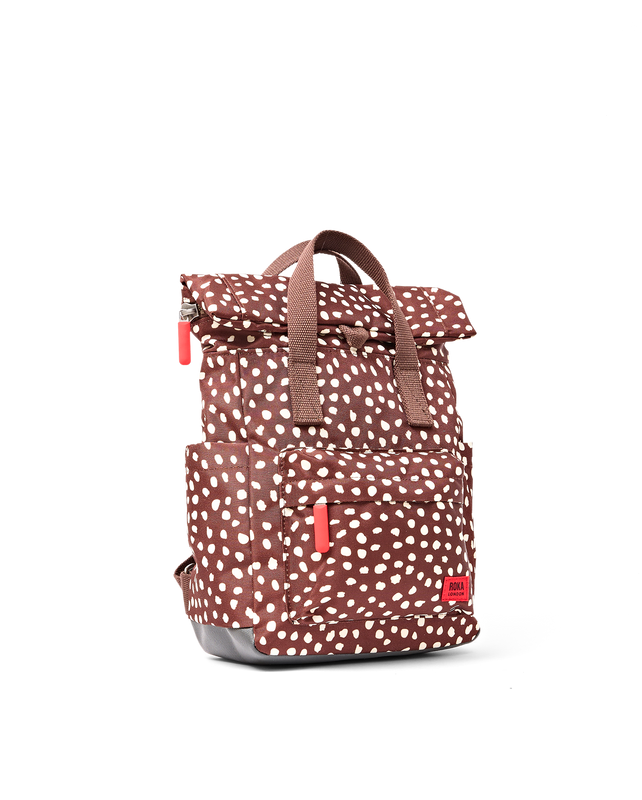Canfield Roll Top Backpack in Brown Dot