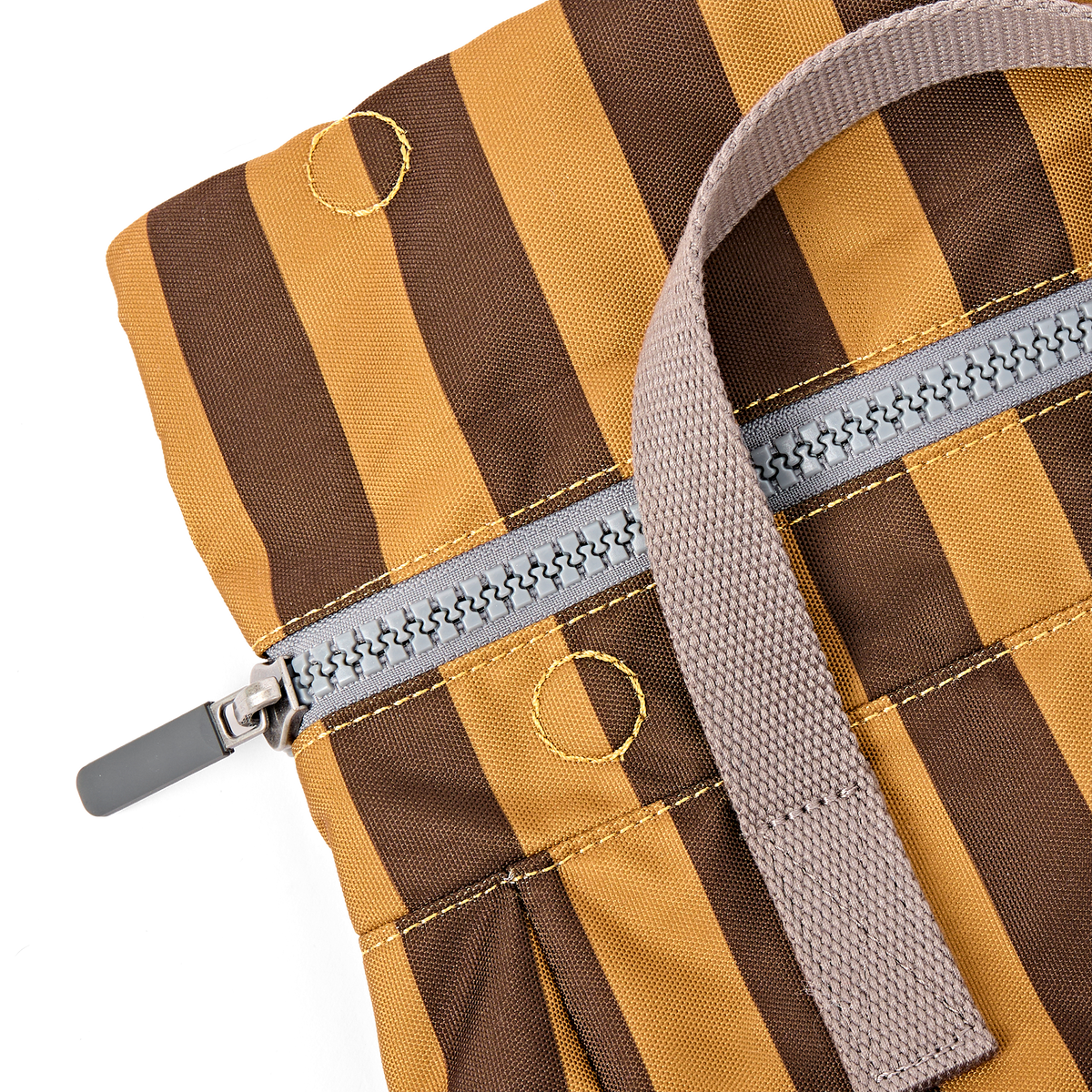 Canfield Roll Top Backpack in Brown Stripe