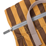 Canfield Roll Top Backpack in Brown Stripe