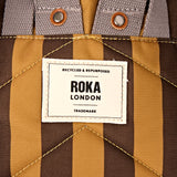 Canfield Roll Top Backpack in Brown Stripe