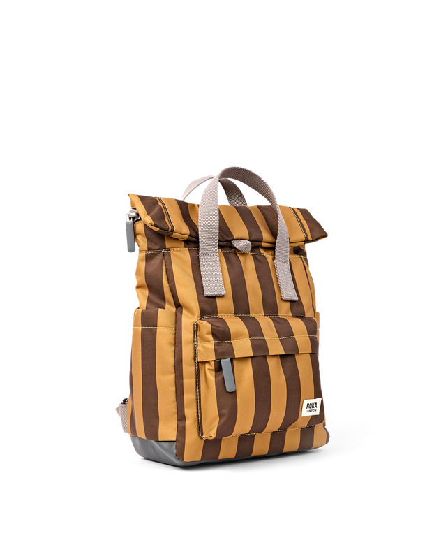 Canfield Roll Top Backpack in Brown Stripe