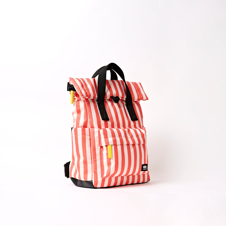 Canfield Roll Top Backpack in Coral Stripe