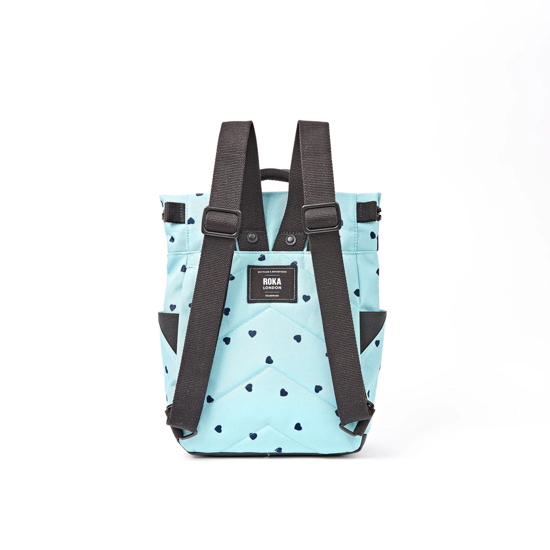 Canfield Roll Top Backpack in Heart Print