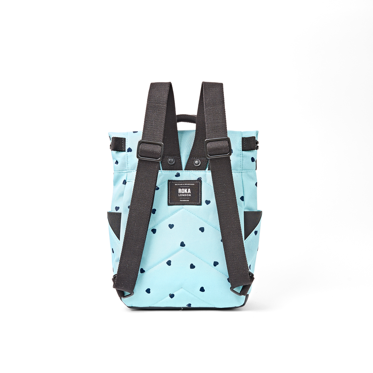 Canfield Roll Top Backpack in Heart Print