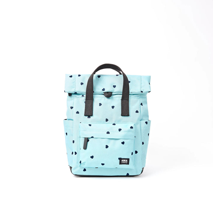 Canfield Roll Top Backpack in Heart Print