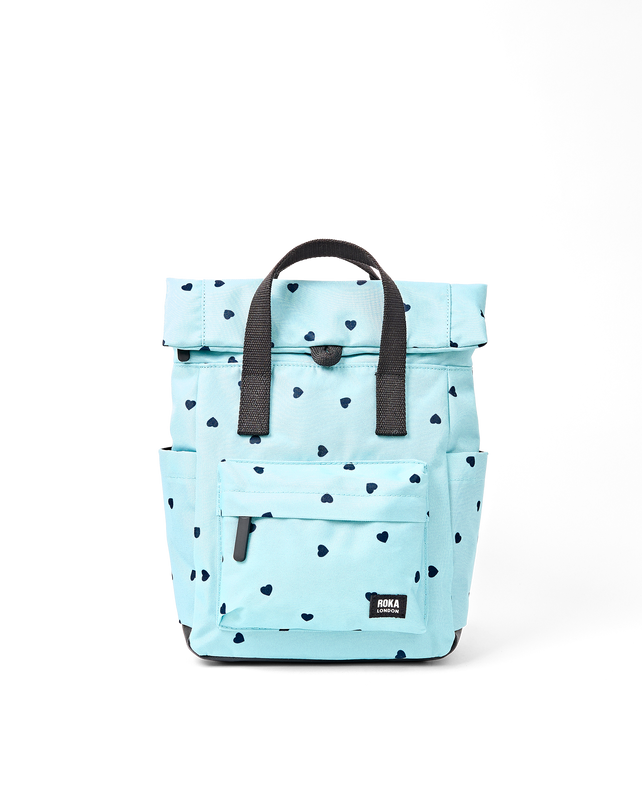 Canfield Roll Top Backpack in Heart Print