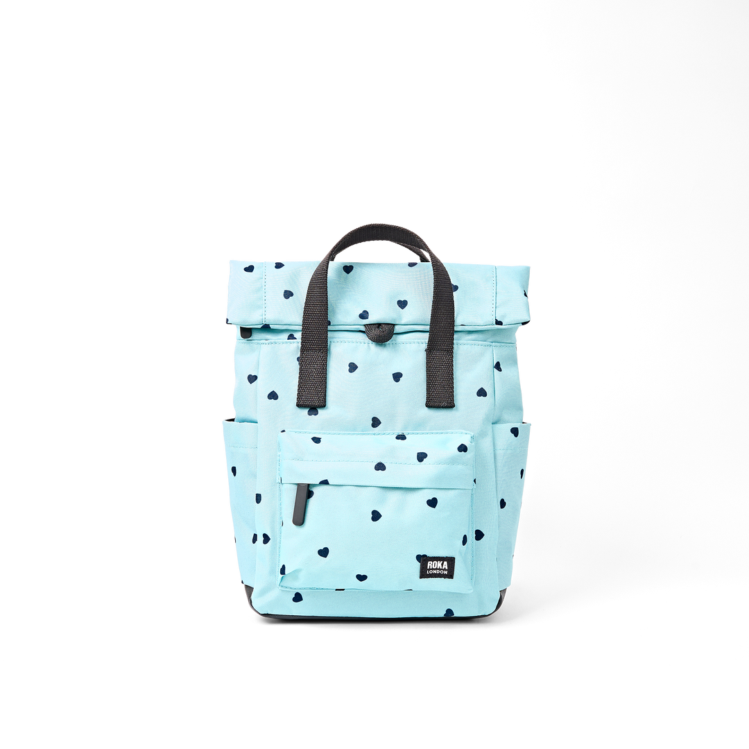 Canfield Roll Top Backpack in Heart Print