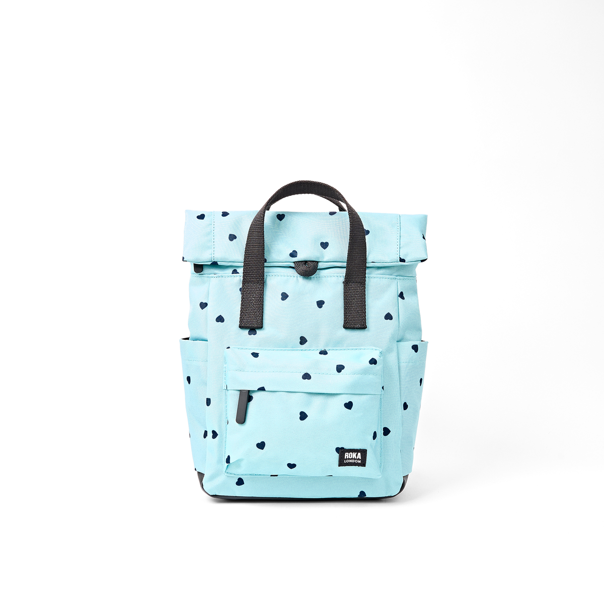 Canfield Roll Top Backpack in Heart Print