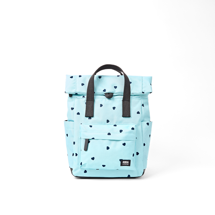 Canfield Roll Top Backpack in Heart Print