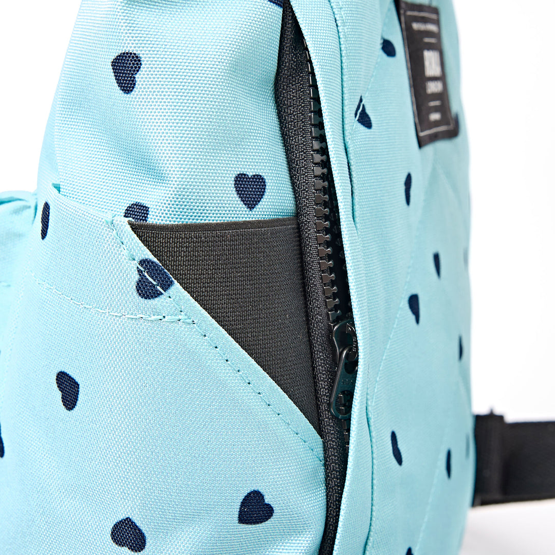 Canfield Roll Top Backpack in Heart Print