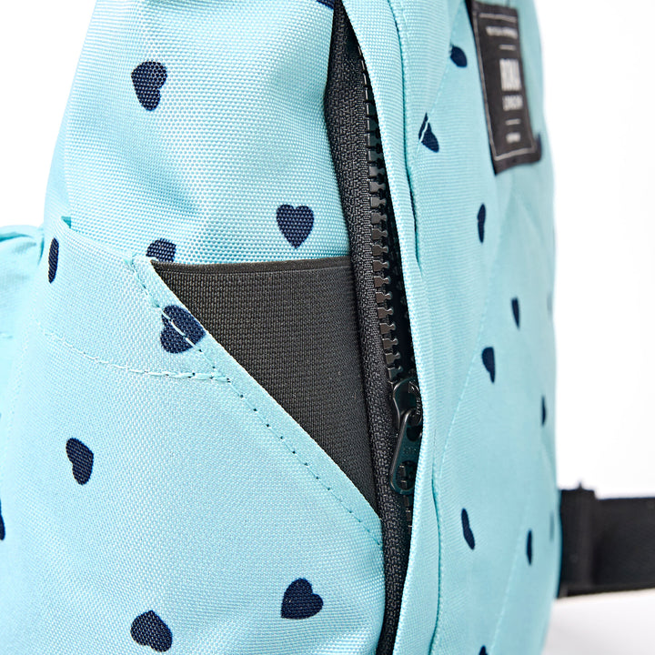 Canfield Roll Top Backpack in Heart Print