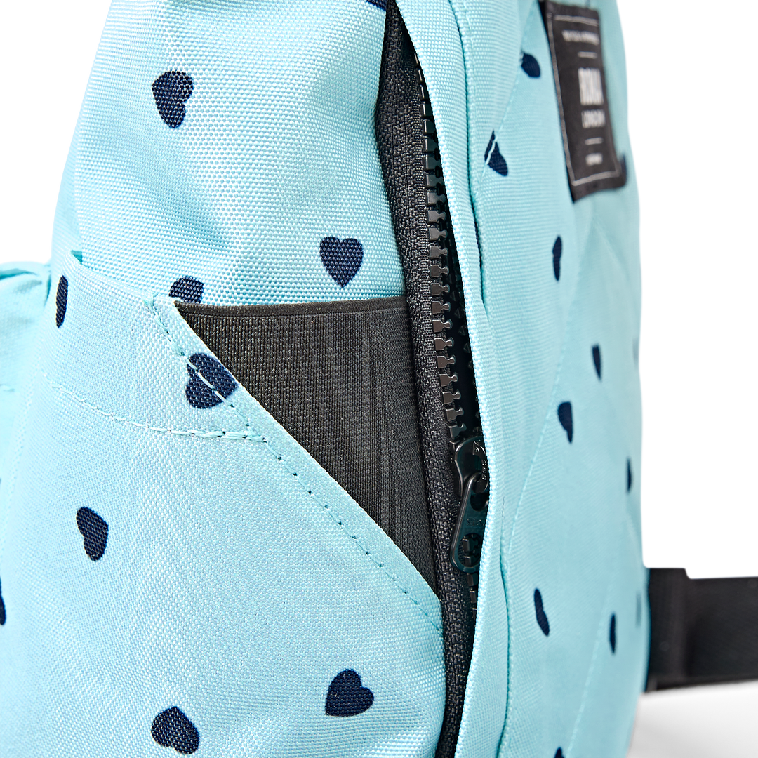 Canfield Roll Top Backpack in Heart Print