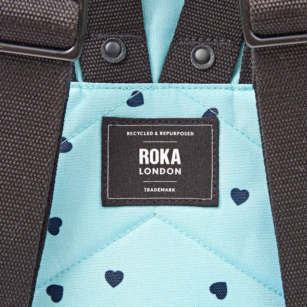 Canfield Roll Top Backpack in Heart Print