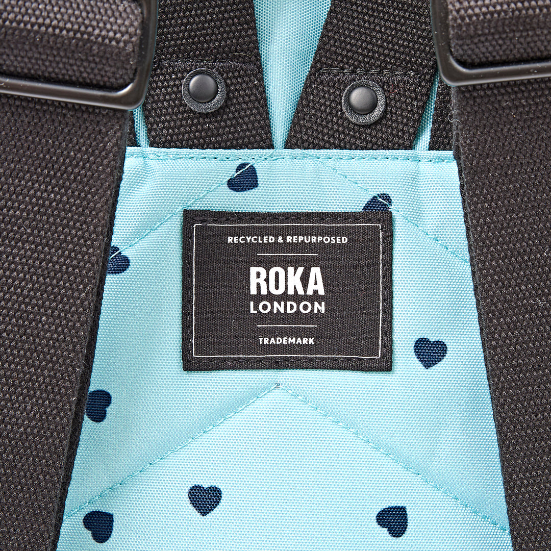 Canfield Roll Top Backpack in Heart Print