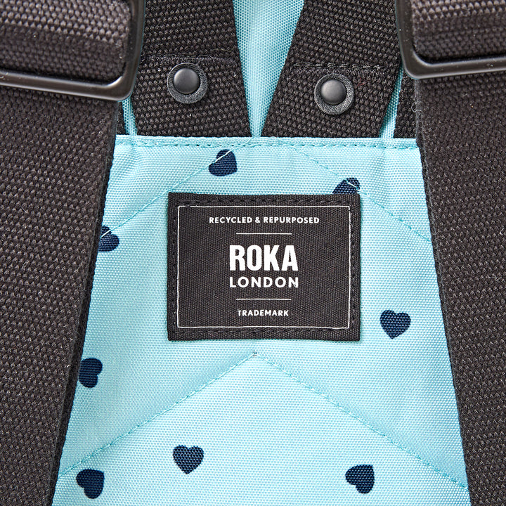 Canfield Roll Top Backpack in Heart Print