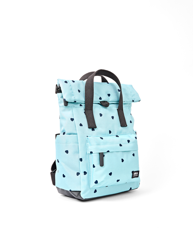 Canfield Roll Top Backpack in Heart Print