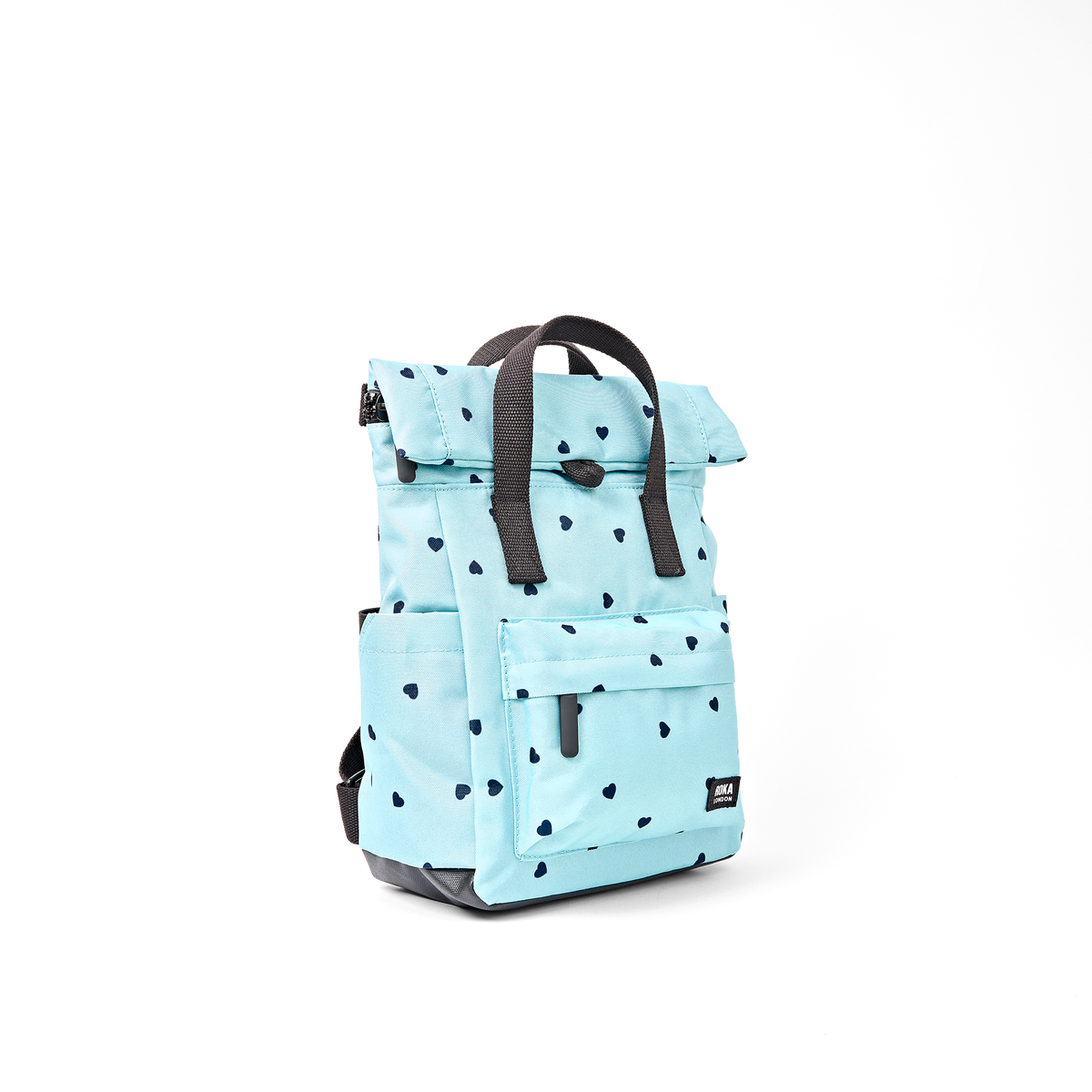 Canfield Roll Top Backpack in Heart Print