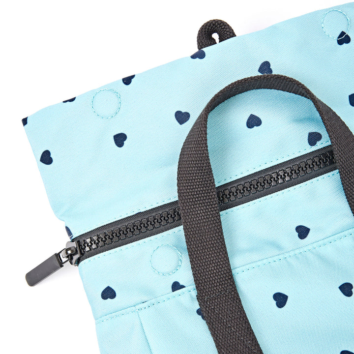 Canfield Roll Top Backpack in Heart Print
