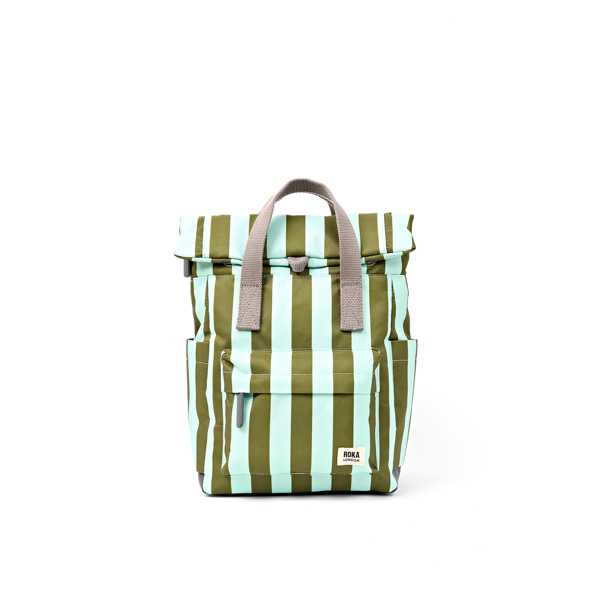 Canfield Roll Top Backpack in Moss Stripe