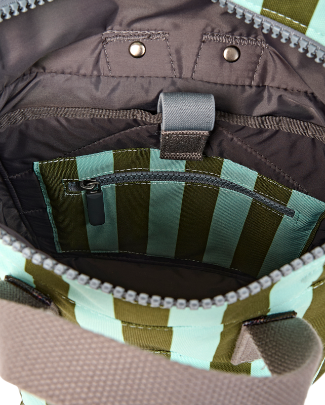 Canfield Roll Top Backpack in Moss Stripe