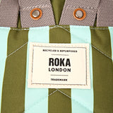 Canfield Roll Top Backpack in Moss Stripe