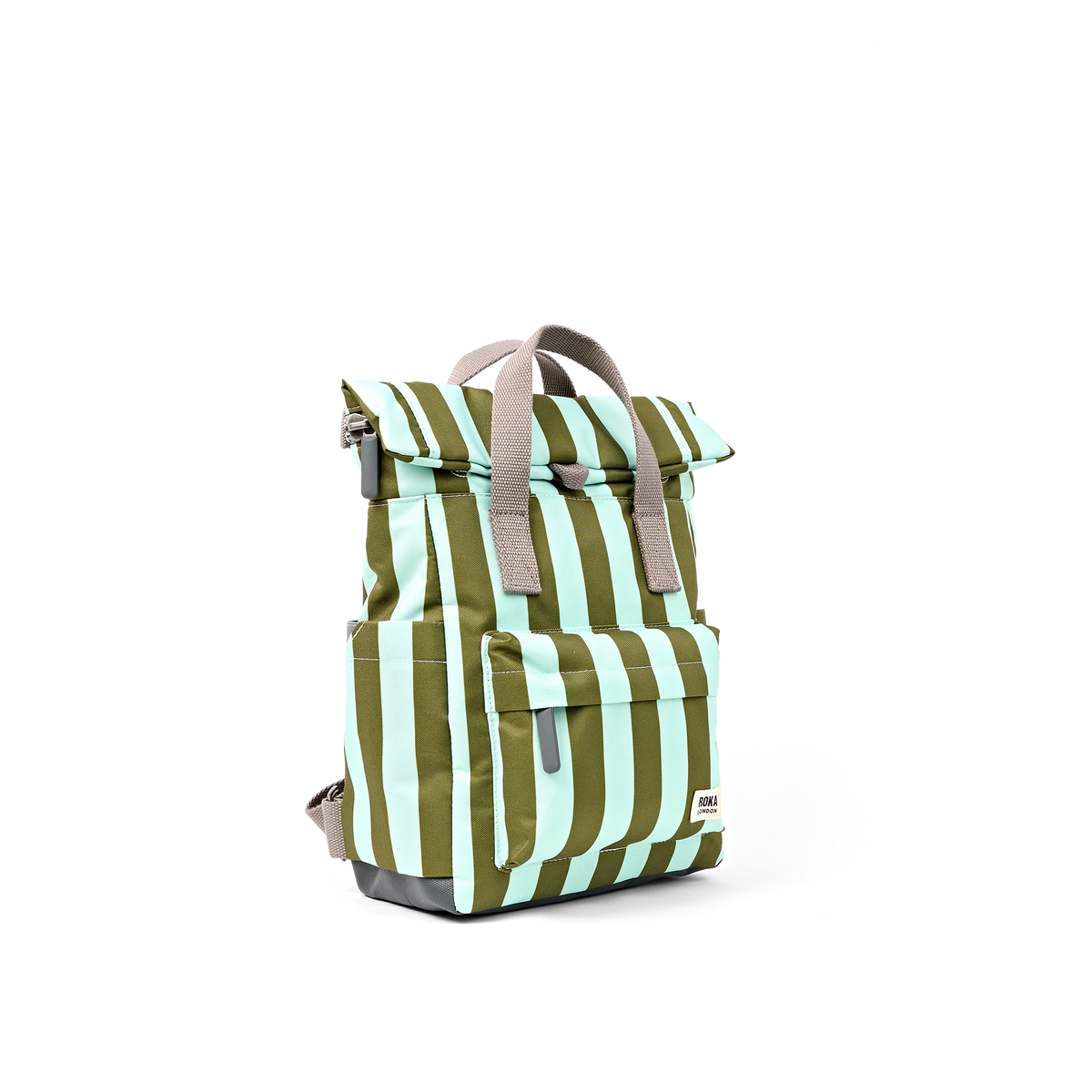 Canfield Roll Top Backpack in Moss Stripe