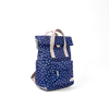 Canfield Roll Top Backpack in Navy Polka Dot