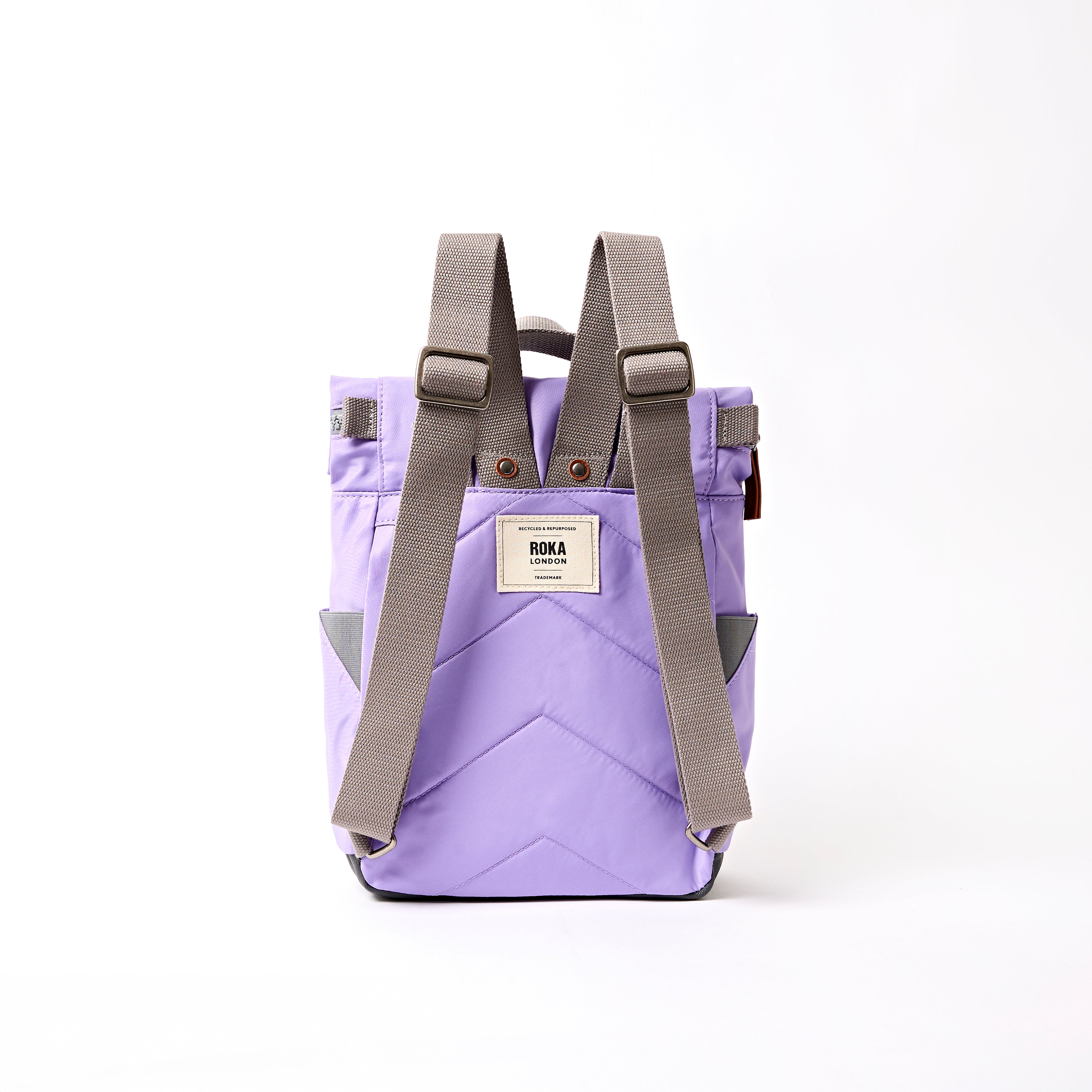 Canfield Thistle Bloom | Eco-Friendly Roll Top Backpack | ROKA London