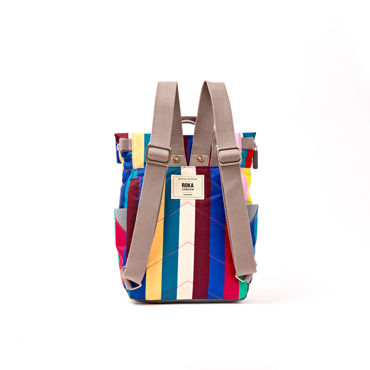 Canfield Roll Top Backpack in Wide Multi Stripe