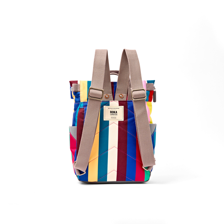 Canfield Roll Top Backpack in Wide Multi Stripe