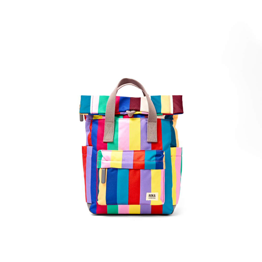 Canfield Roll Top Backpack in Wide Multi Stripe
