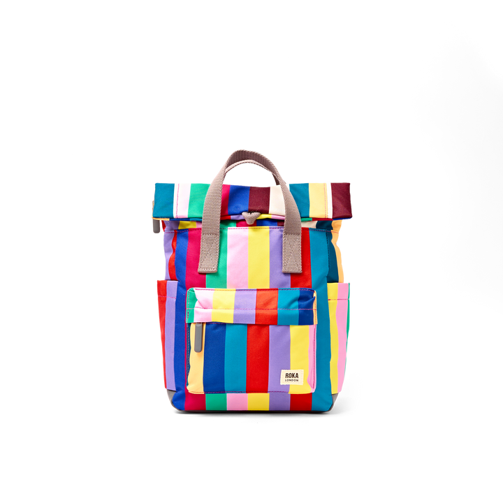 Canfield Roll Top Backpack in Wide Multi Stripe