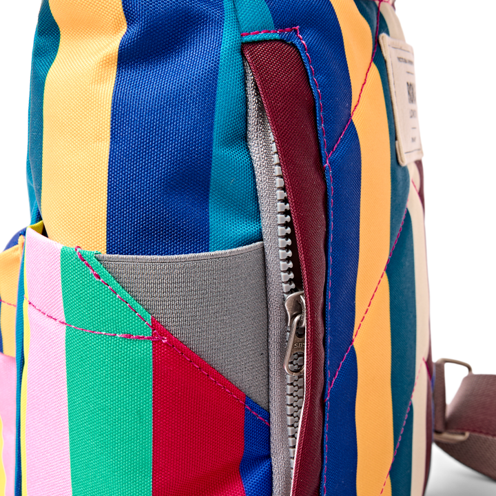 Canfield Roll Top Backpack in Wide Multi Stripe