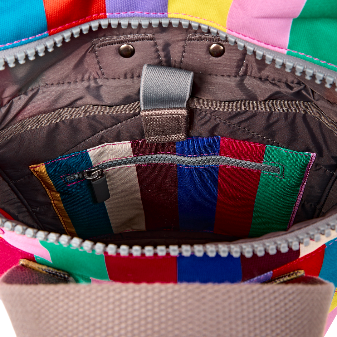Canfield Roll Top Backpack in Wide Multi Stripe