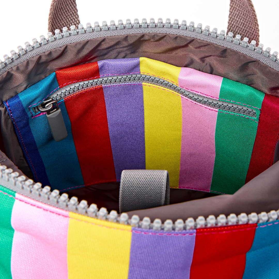 Canfield Roll Top Backpack in Wide Multi Stripe