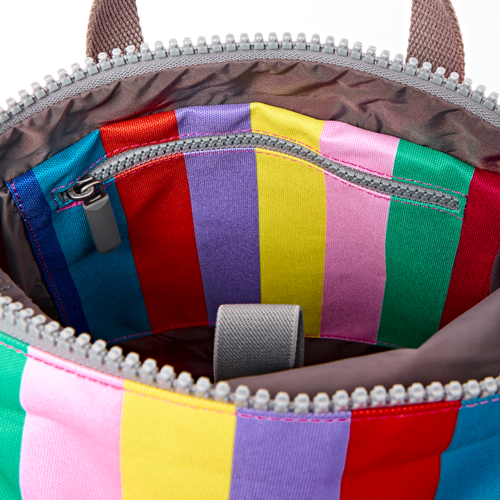 Canfield Roll Top Backpack in Wide Multi Stripe
