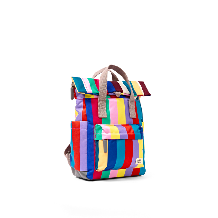 Canfield Roll Top Backpack in Wide Multi Stripe