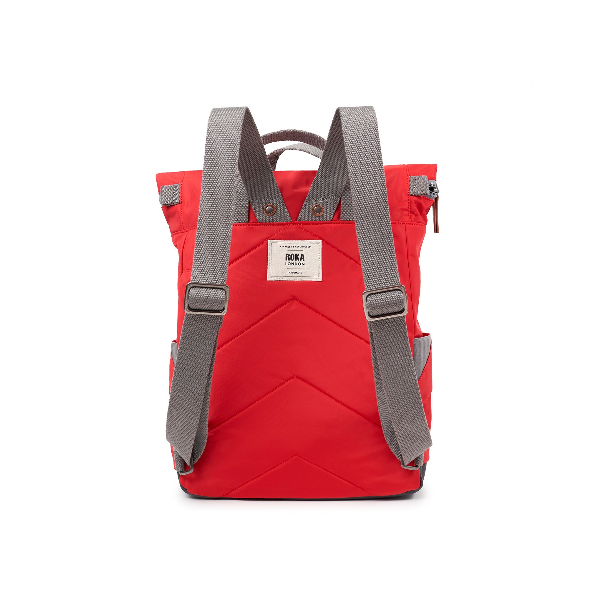 Canfield Roll Top Backpack in Chilli Oil – ROKA London