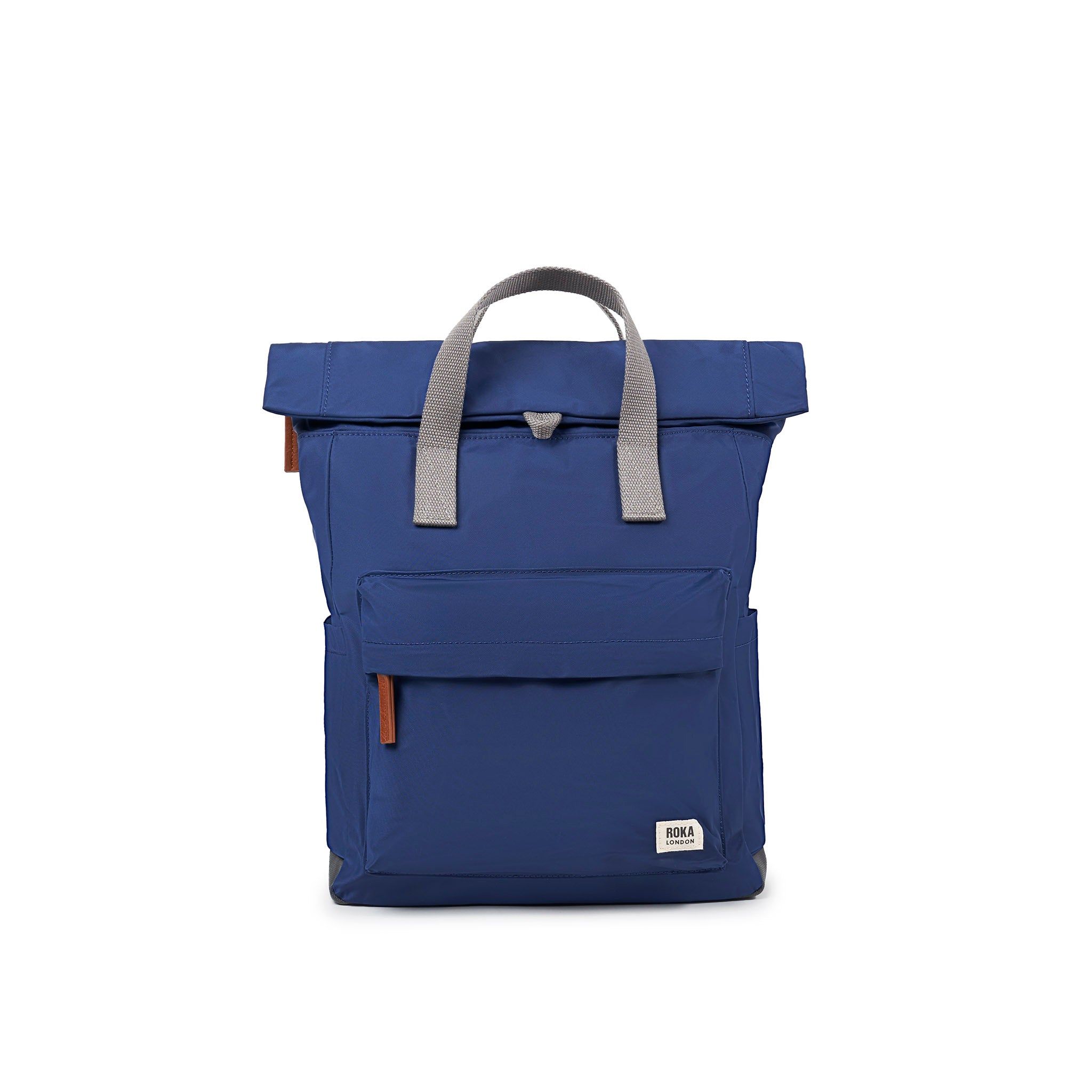 Canfield Roll Top Backpack in Crisp Blue – ROKA London