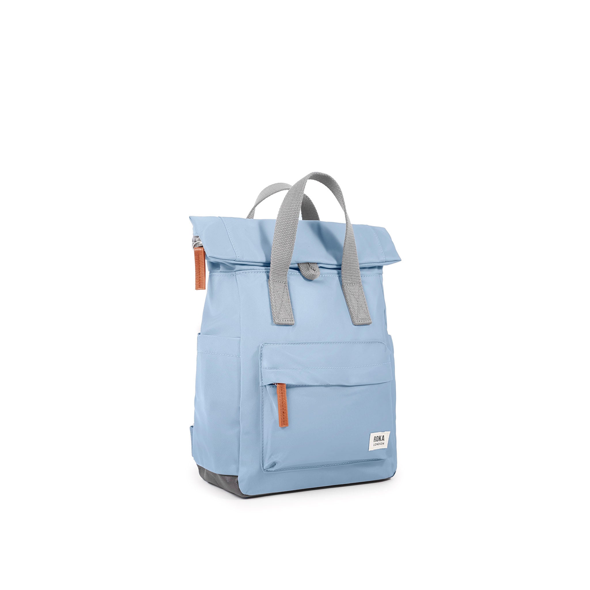 Canfield Retro Blue | Eco-Friendly Roll Top Backpack | ROKA London