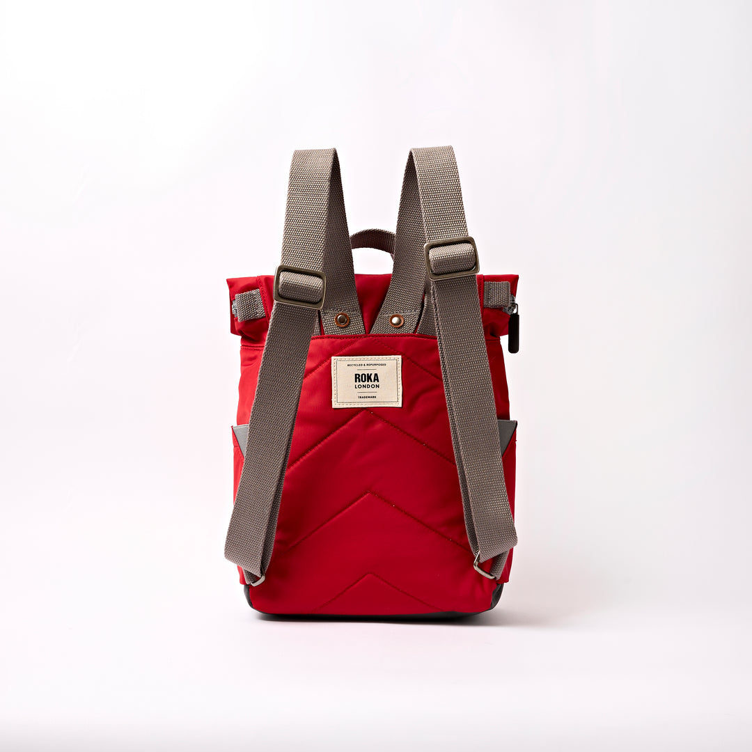 Canfield Roll Top Backpack in Cranberry Stripe