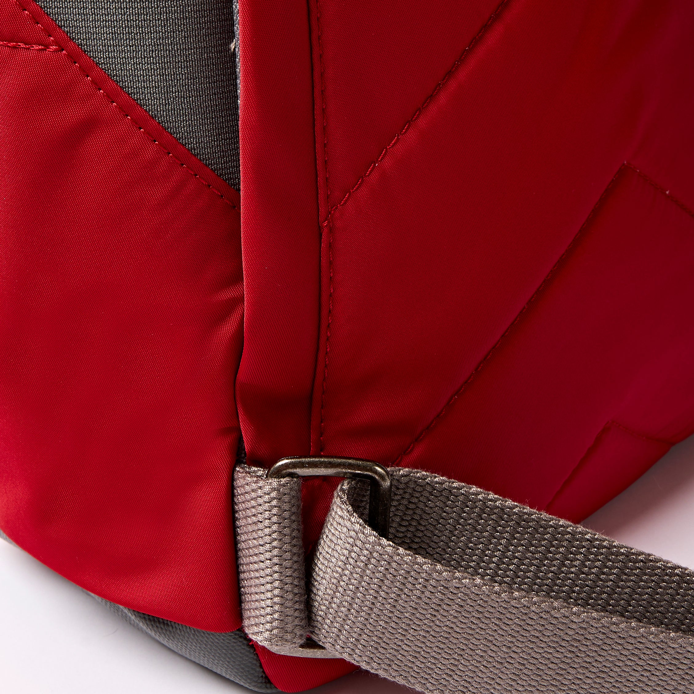 Canfield Cranberry Stripe | Eco-Friendly Roll Top Backpack | ROKA