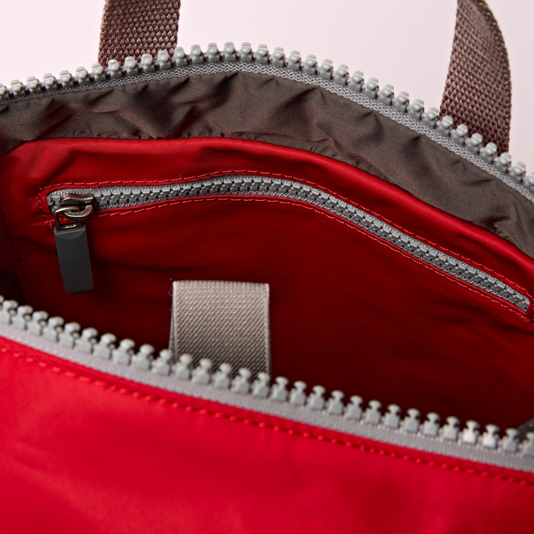 Canfield Roll Top Backpack in Cranberry Stripe